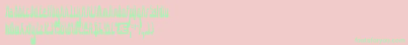 10.15SaturdayNightBrk Font – Green Fonts on Pink Background
