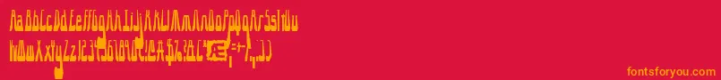 fuente 10.15SaturdayNightBrk – Fuentes Naranjas Sobre Fondo Rojo