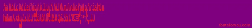 Fonte 10.15SaturdayNightBrk – fontes vermelhas em um fundo violeta