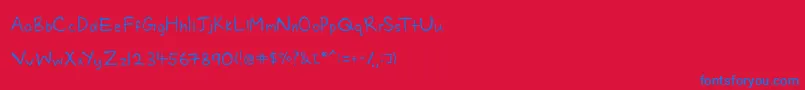 Charmie Font – Blue Fonts on Red Background