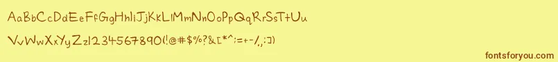 Charmie Font – Brown Fonts on Yellow Background
