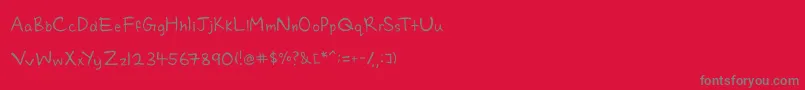 Charmie Font – Gray Fonts on Red Background