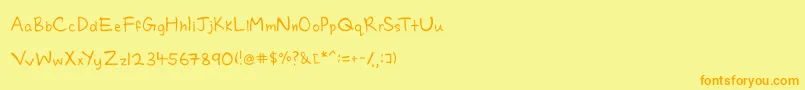 Charmie Font – Orange Fonts on Yellow Background