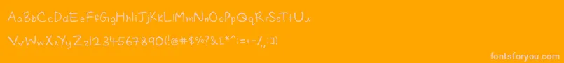 Charmie Font – Pink Fonts on Orange Background