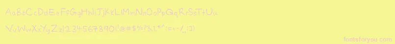Charmie Font – Pink Fonts on Yellow Background