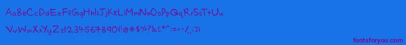 Charmie Font – Purple Fonts on Blue Background