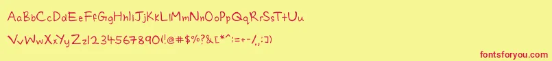 Charmie Font – Red Fonts on Yellow Background