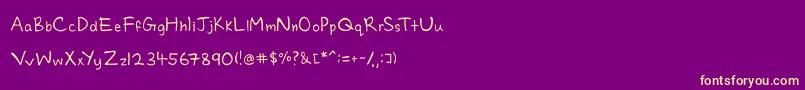 Charmie Font – Yellow Fonts on Purple Background