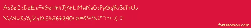 Charmie Font – Yellow Fonts on Red Background