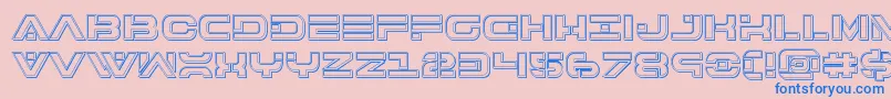 7thserviceengrave Font – Blue Fonts on Pink Background