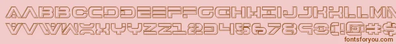 7thserviceengraveフォントについての詳細 フォント7thserviceengrave – ピンクの背景に茶色のフォント