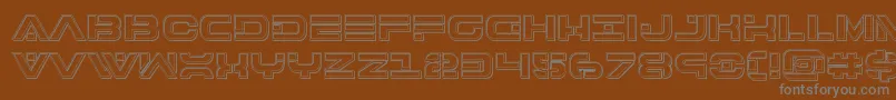7thserviceengrave-Schriftart – Graue Schriften auf braunem Hintergrund