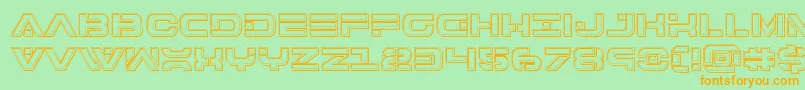 7thserviceengrave Font – Orange Fonts on Green Background