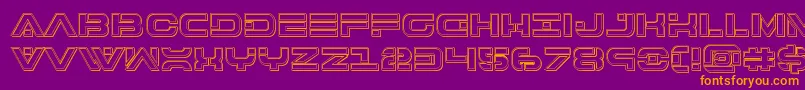 7thserviceengrave Font – Orange Fonts on Purple Background