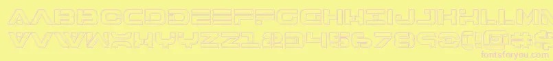 7thserviceengrave Font – Pink Fonts on Yellow Background