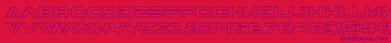 7thserviceengrave Font – Purple Fonts on Red Background