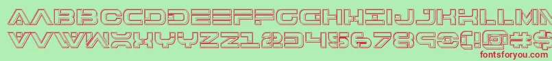 7thserviceengrave Font – Red Fonts on Green Background