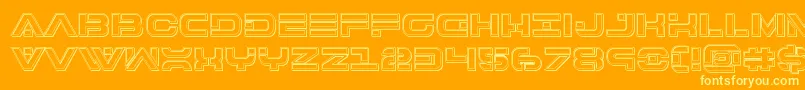 フォント7thserviceengrave – オレンジの背景に黄色の文字