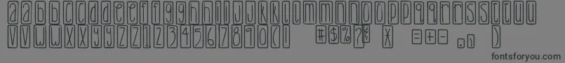 DjbLemonHeadOutlined Font – Black Fonts on Gray Background