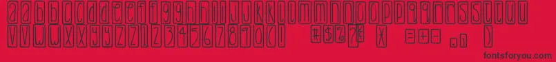 DjbLemonHeadOutlined Font – Black Fonts on Red Background