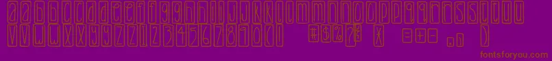 DjbLemonHeadOutlined Font – Brown Fonts on Purple Background