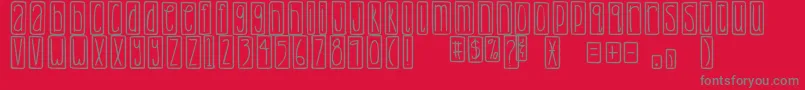 DjbLemonHeadOutlined Font – Gray Fonts on Red Background