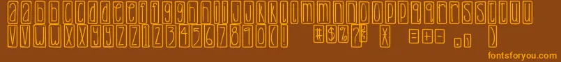 DjbLemonHeadOutlined Font – Orange Fonts on Brown Background