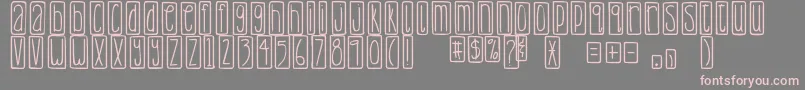 フォントDjbLemonHeadOutlined – 灰色の背景にピンクのフォント