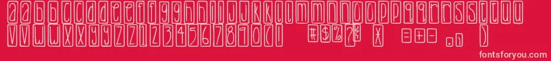 DjbLemonHeadOutlined Font – Pink Fonts on Red Background