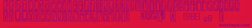 DjbLemonHeadOutlined Font – Purple Fonts on Red Background