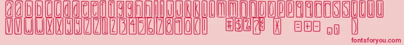 DjbLemonHeadOutlined Font – Red Fonts on Pink Background