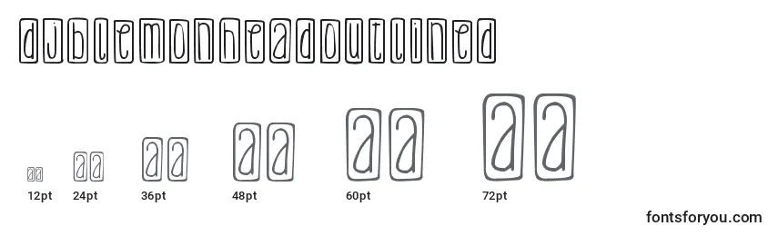 DjbLemonHeadOutlined Font Sizes