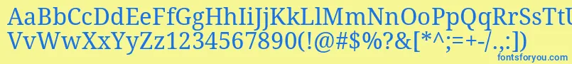 Droidserif Font – Blue Fonts on Yellow Background