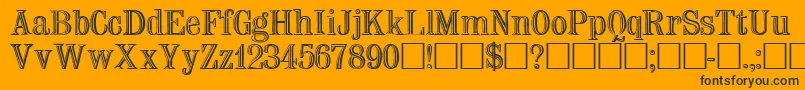 fuente NauertPlain – Fuentes Negras Sobre Fondo Naranja