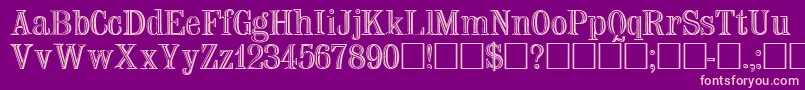 NauertPlain Font – Pink Fonts on Purple Background