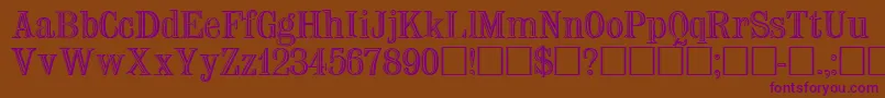 NauertPlain Font – Purple Fonts on Brown Background
