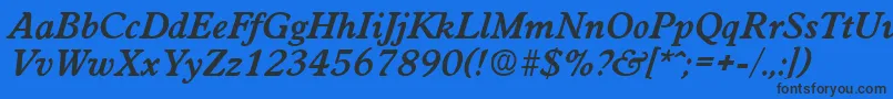 Шрифт WorchesterDemiboldita – чёрные шрифты на синем фоне