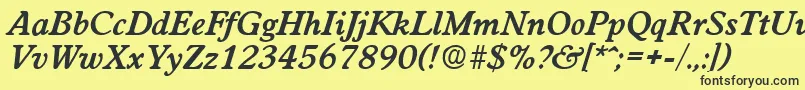 WorchesterDemiboldita Font – Black Fonts on Yellow Background