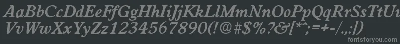 WorchesterDemiboldita Font – Gray Fonts on Black Background