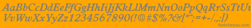 WorchesterDemiboldita Font – Gray Fonts on Orange Background