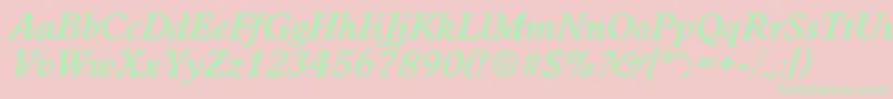 WorchesterDemiboldita-Schriftart – Grüne Schriften auf rosa Hintergrund