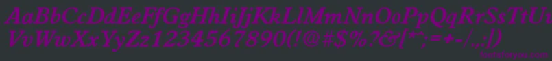WorchesterDemiboldita-Schriftart – Violette Schriften auf schwarzem Hintergrund