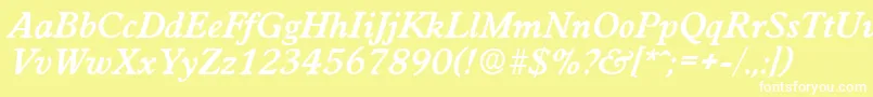 WorchesterDemiboldita Font – White Fonts on Yellow Background