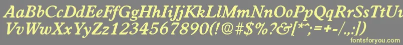 WorchesterDemiboldita Font – Yellow Fonts on Gray Background