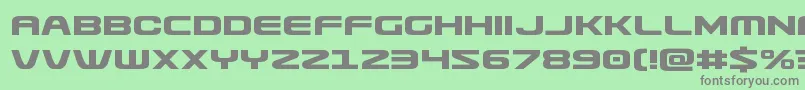 フォントUsuziexpand – 緑の背景に灰色の文字