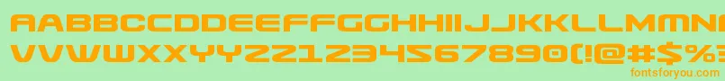 Usuziexpand Font – Orange Fonts on Green Background