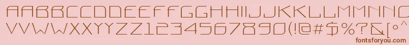 Шрифт Prounctt – коричневые шрифты на розовом фоне