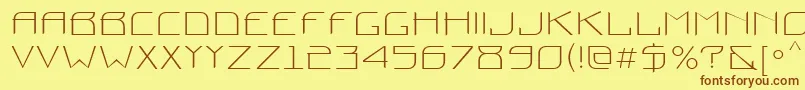 Prounctt Font – Brown Fonts on Yellow Background