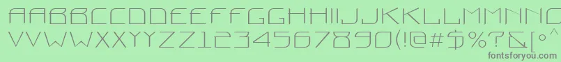 Prounctt-fontti – harmaat kirjasimet vihreällä taustalla