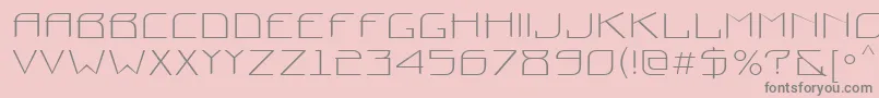 フォントProunctt – ピンクの背景に灰色の文字